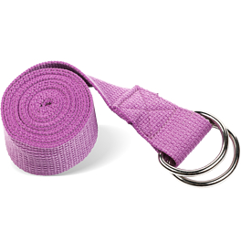 Ремень для йоги с металлическим карабином PRCTZ YOGA STRAP, фиолет.