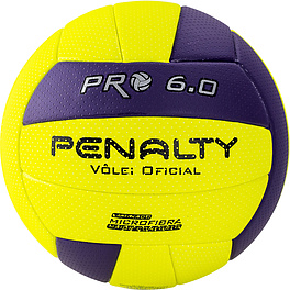 Мяч вол. PENALTY BOLA VOLEI 6.0 PRO, 5416042420-U, р.5, микрофибра, термосшивка, желт-фиол